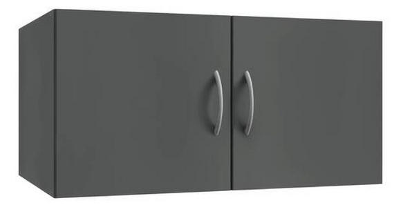 AUFSATZSCHRANK 70/40/40 cm  - Alufarben/Graphitfarben, KONVENTIONELL, Holzwerkstoff/Kunststoff (70/40/40cm) - Xora