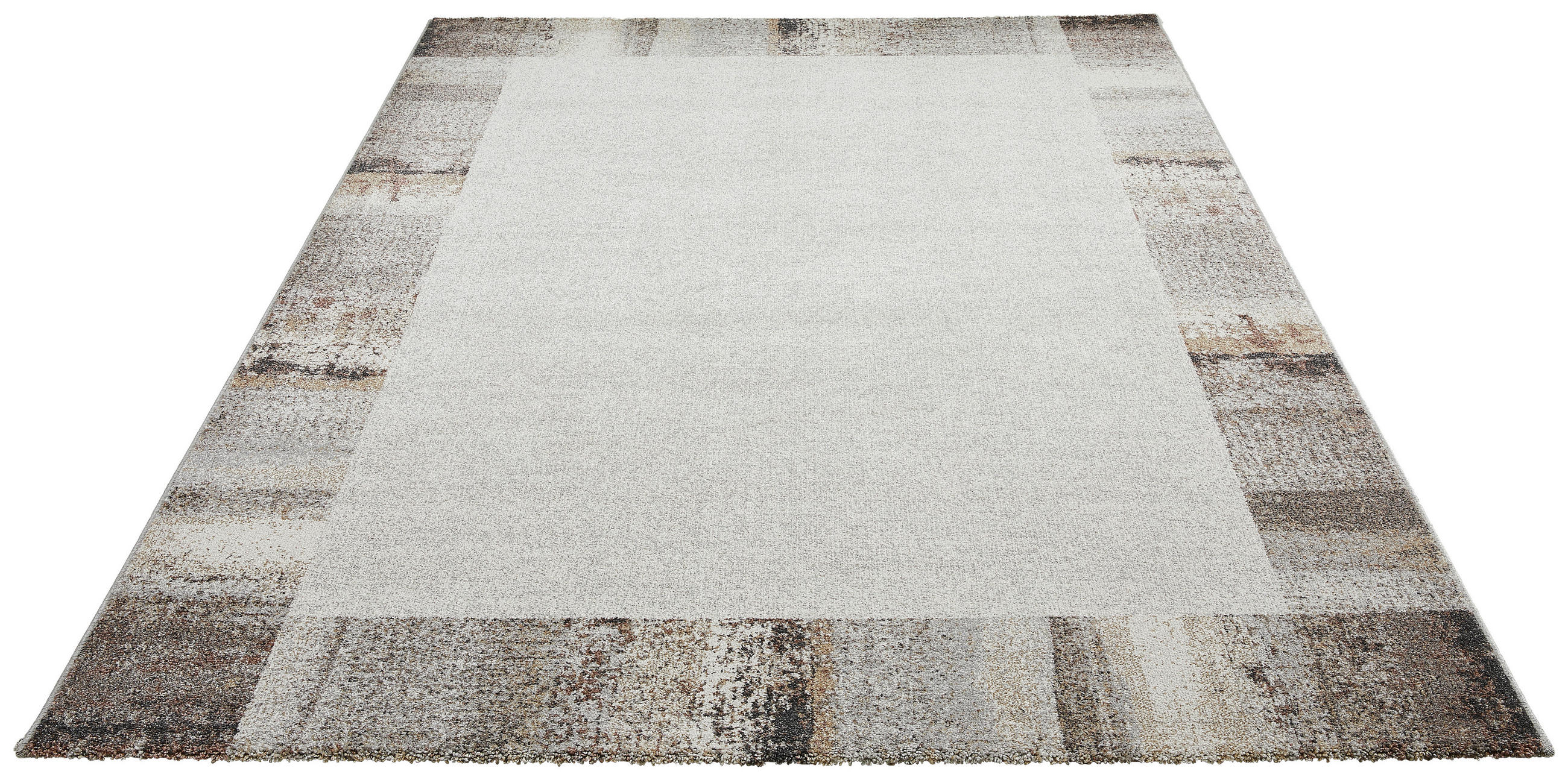 Thumbnail - Novel Webteppich Sorrent, Grau, Textil, Bordüre, rechteckig, 133x195 cm, Reach, Oeko-Tex® Standard 100, für Fußbodenheiz...