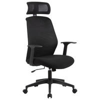 DIREKTORSKI STOL umetna masa, tekstil črna  - črna, Basics, umetna masa/tekstil (65/119-127/63cm) - Xora