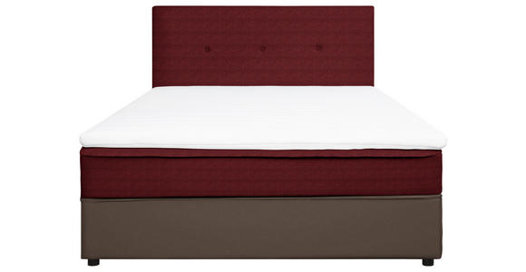 BOXBETT 120/200 cm in Grau, Rot - Rot/Schwarz, KONVENTIONELL, Holz/Textil (120/200cm) - Carryhome