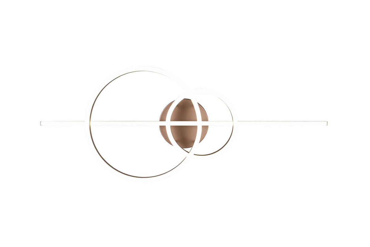 LED-TAKLAMPA Montilla  - brun, Design, metall (100/12,5/40cm) - Trio Leuchten