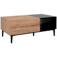 COUCHTISCH Holzwerkstoff 100/55/40 cm  - Eichefarben/Schwarz, Konventionell, Holzwerkstoff/Kunststoff (100/55/40cm) - MID.YOU