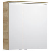 SPIEGELSCHRANK 70/72,3/17 cm  - Chromfarben/Eichefarben, KONVENTIONELL, Glas/Holzwerkstoff (70/72,3/17cm) - Pelipal