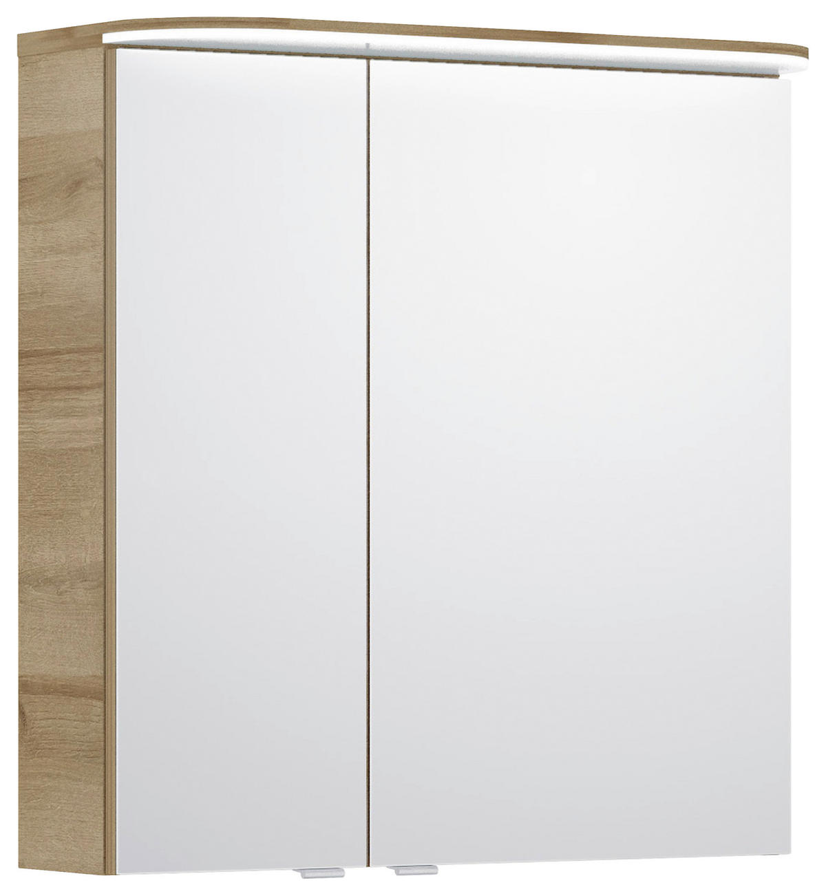 SPIEGELSCHRANK 70/72,3/17 cm  - Chromfarben/Eichefarben, KONVENTIONELL, Glas/Holzwerkstoff (70/72,3/17cm) - Pelipal