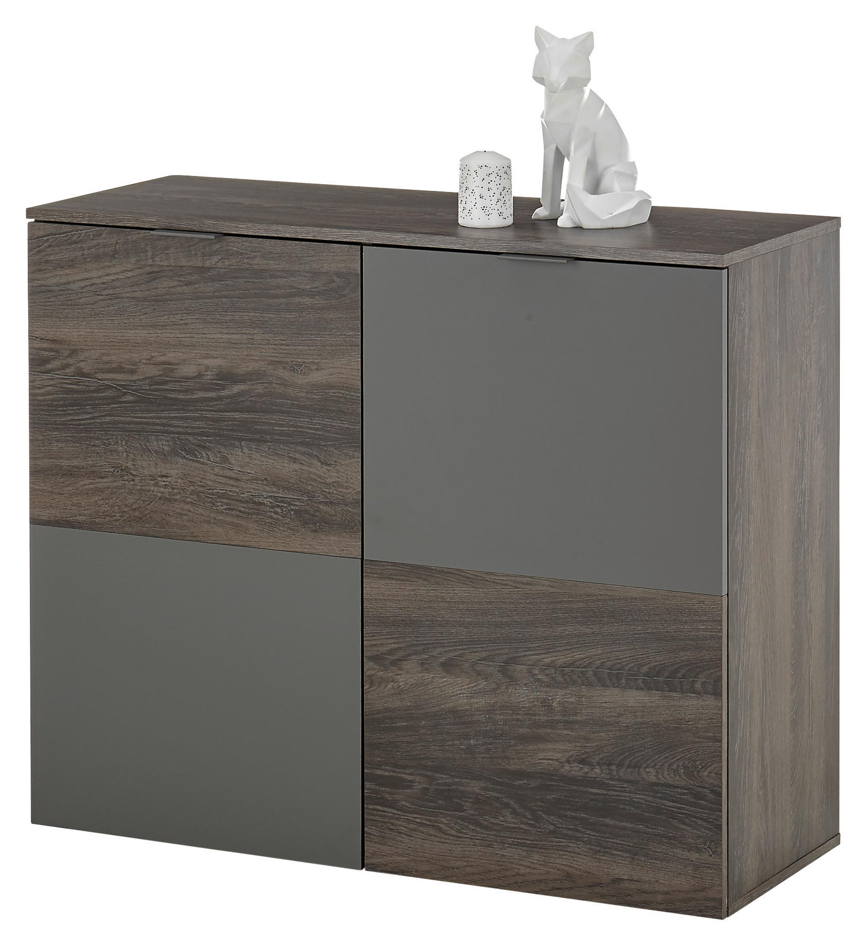 KOMMODE  in 100/84/38 cm  - Schwarz/Grau, LIFESTYLE, Holzwerkstoff/Kunststoff (100/84/38cm) - MID.YOU