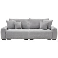 BIGSOFA Chenille Hellgrau  - Dunkelbraun/Hellgrau, KONVENTIONELL, Kunststoff/Textil (250/100/90cm) - Carryhome