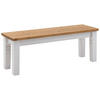 SITZBANK 130/46/40 cm Laugenfarbig, Weiß Kiefer massiv  - Laugenfarbig/Weiß, ROMANTIK / LANDHAUS, Holz (130/46/40cm) - Boxxx