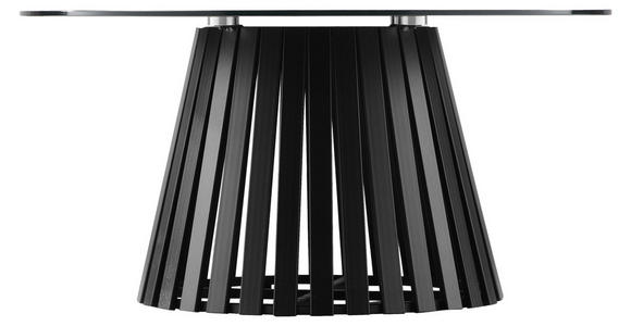 COUCHTISCH Klarglas 80/80/40 cm rund Schwarz - Schwarz, Design, Glas/Metall (80/80/40cm) - Carryhome