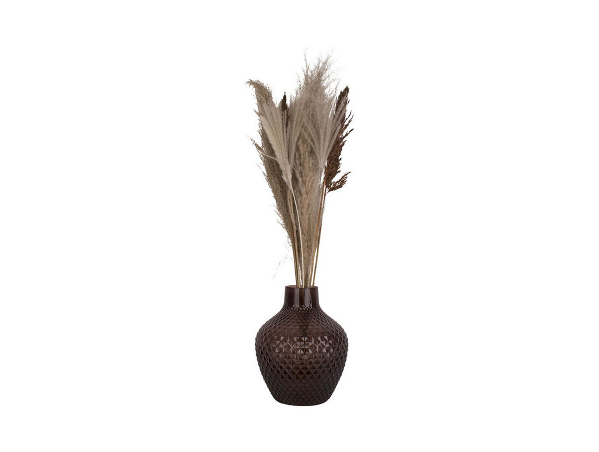 VASE 25 cm  - Braun, Trend, Glas (21/25/21cm) - Present Time