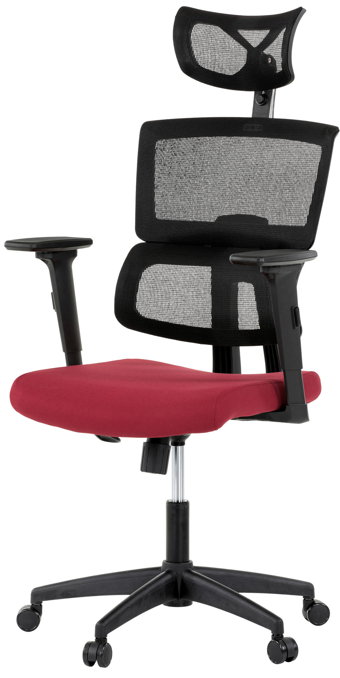 OTOČNÁ STOLIČKA, sieťovina, mikrovlákno, bordová - bordová, Basics, kov/textil (59/120/59cm) - Carryhome