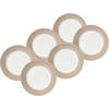 SPEISETELLERSET VARIO 6-teilig  - Taupe/Weiß, Basics, Keramik (26,5cm) - Van Well
