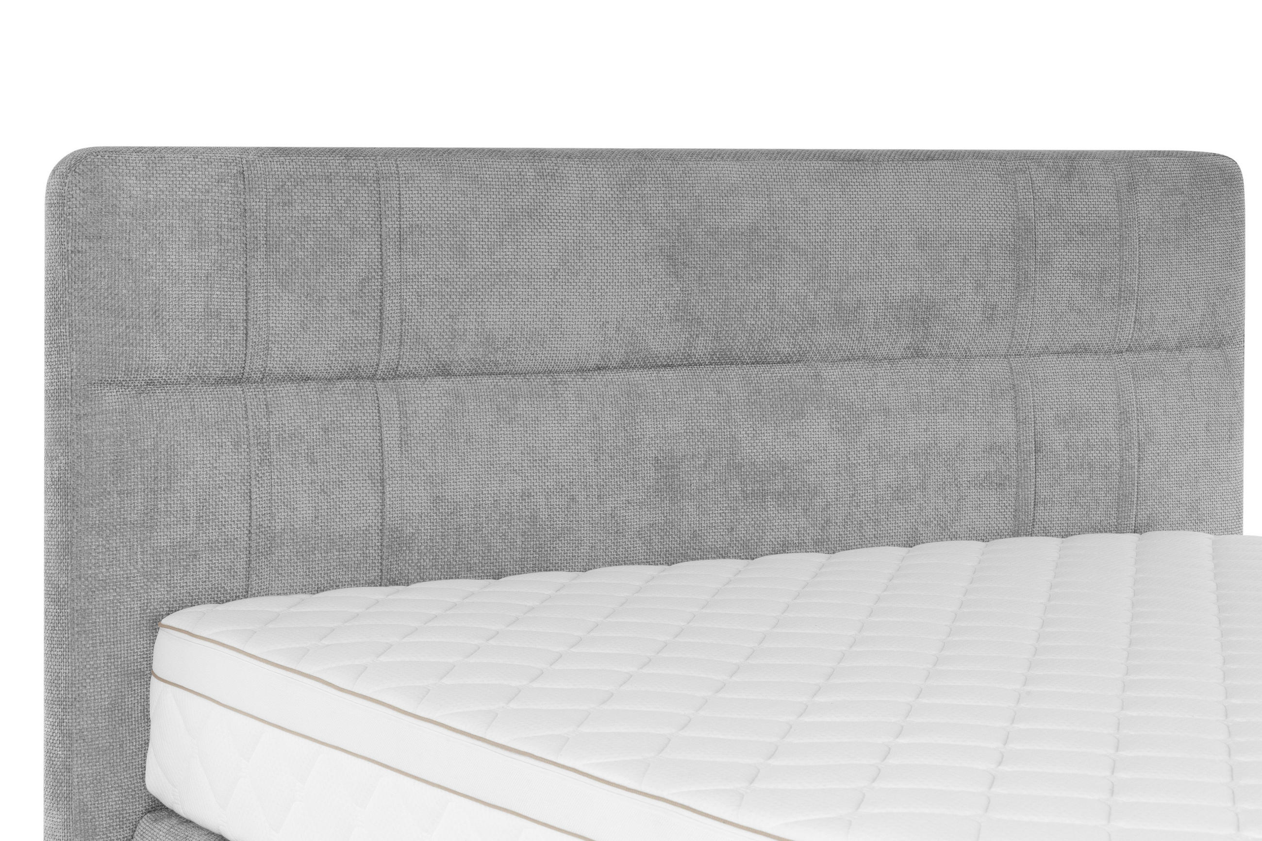 BOXSPRINGBETT - Eichefarben/Grau, MODERN, Holz/Textil (180/200cm) - Welnova