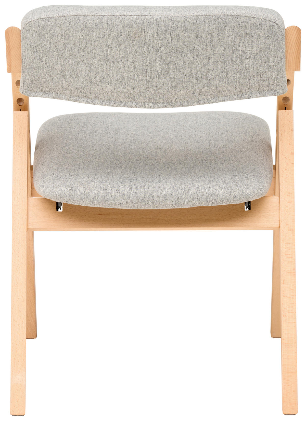 ARMLEHNSTUHL in Holz, Textil Grau  - Naturfarben/Grau, MODERN, Holz/Textil (53/78/47cm) - MID.YOU