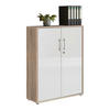 AKTENSCHRANK Weiß, Sonoma Eiche  - Weiß/Sonoma Eiche, MODERN, Holzwerkstoff (84,5/114/33cm) - MID.YOU