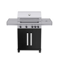 GASGRILL Schwarz, Silberfarben  - Silberfarben/Schwarz, Basics, Metall (138/118/60cm) - Homeware