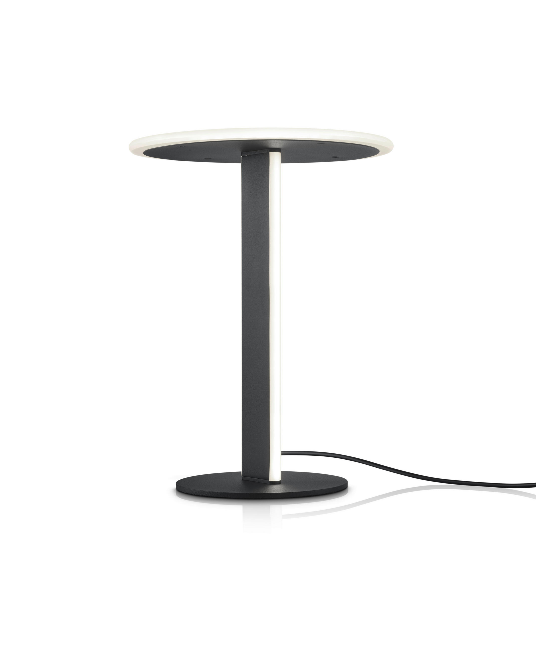LED-TISCHLEUCHTE 23/30 cm   - Schwarz/Weiß, Design, Kunststoff/Metall (23/30cm) - Helestra