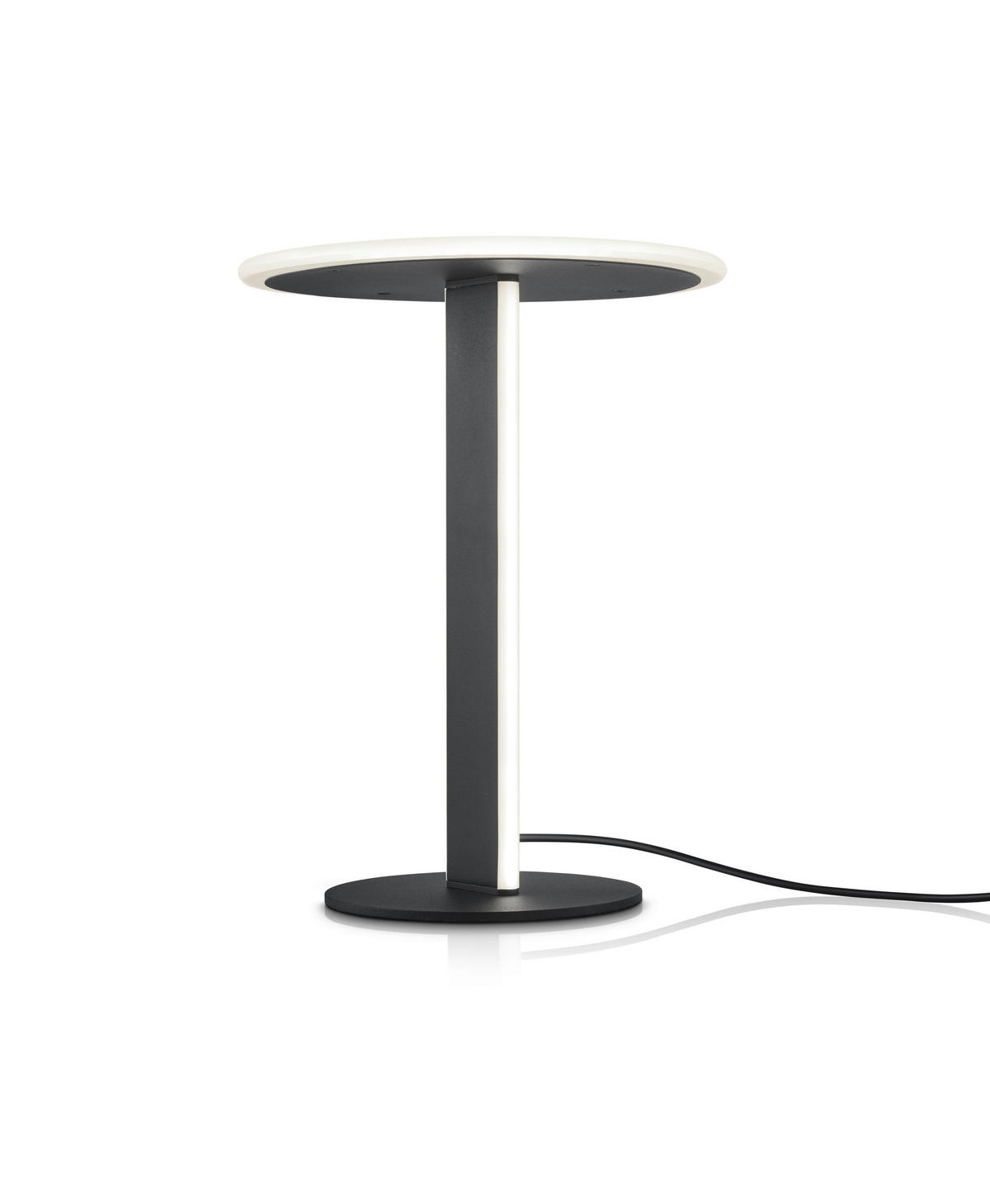 LED-TISCHLEUCHTE 23/30 cm   - Schwarz/Weiß, Design, Kunststoff/Metall (23/30cm) - Helestra