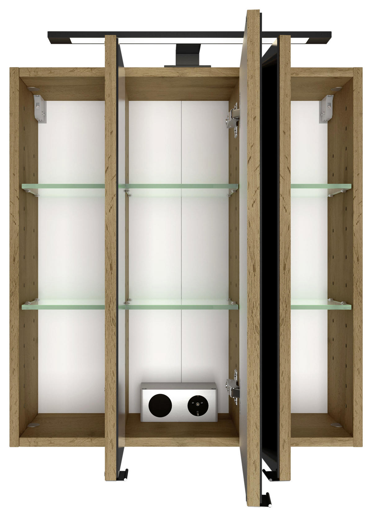 BADEZIMMER  in 90 cm  - Eichefarben, MODERN, Holzwerkstoff (90cm) - Held