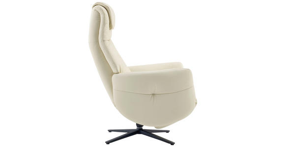 MASSAGESESSEL Echtleder Lederlook Beige - Beige, Design, Leder/Textil (77/113/90cm) - Xora