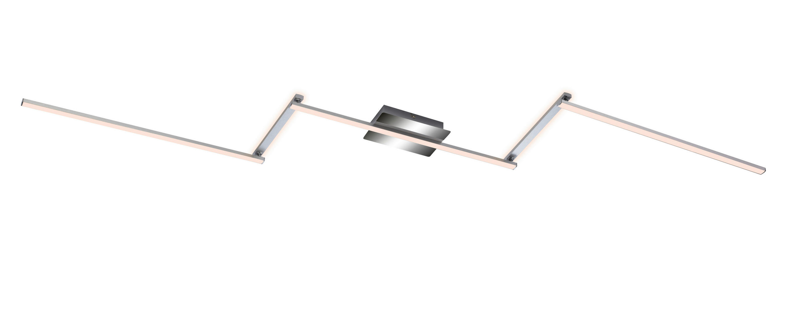 LED-DECKENLEUCHTE STAFF 227,2/12,0/5 cm   - Chromfarben, Design, Metall (227,2/12,0/5cm)