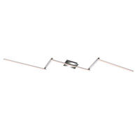 LED-DECKENLEUCHTE STAFF 227,2/12,0/5 cm   - Chromfarben, Design, Metall (227,2/12,0/5cm)