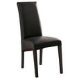 STUHL  in Lederlook Textil  - Buche Kolonial/Schwarz, KONVENTIONELL, Holz/Textil (47/102/57cm) - Carryhome