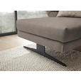 ECKSOFA Taupe Flachgewebe  - Taupe/Schwarz, Design, Textil/Metall (176-217/279-327cm) - Dieter Knoll