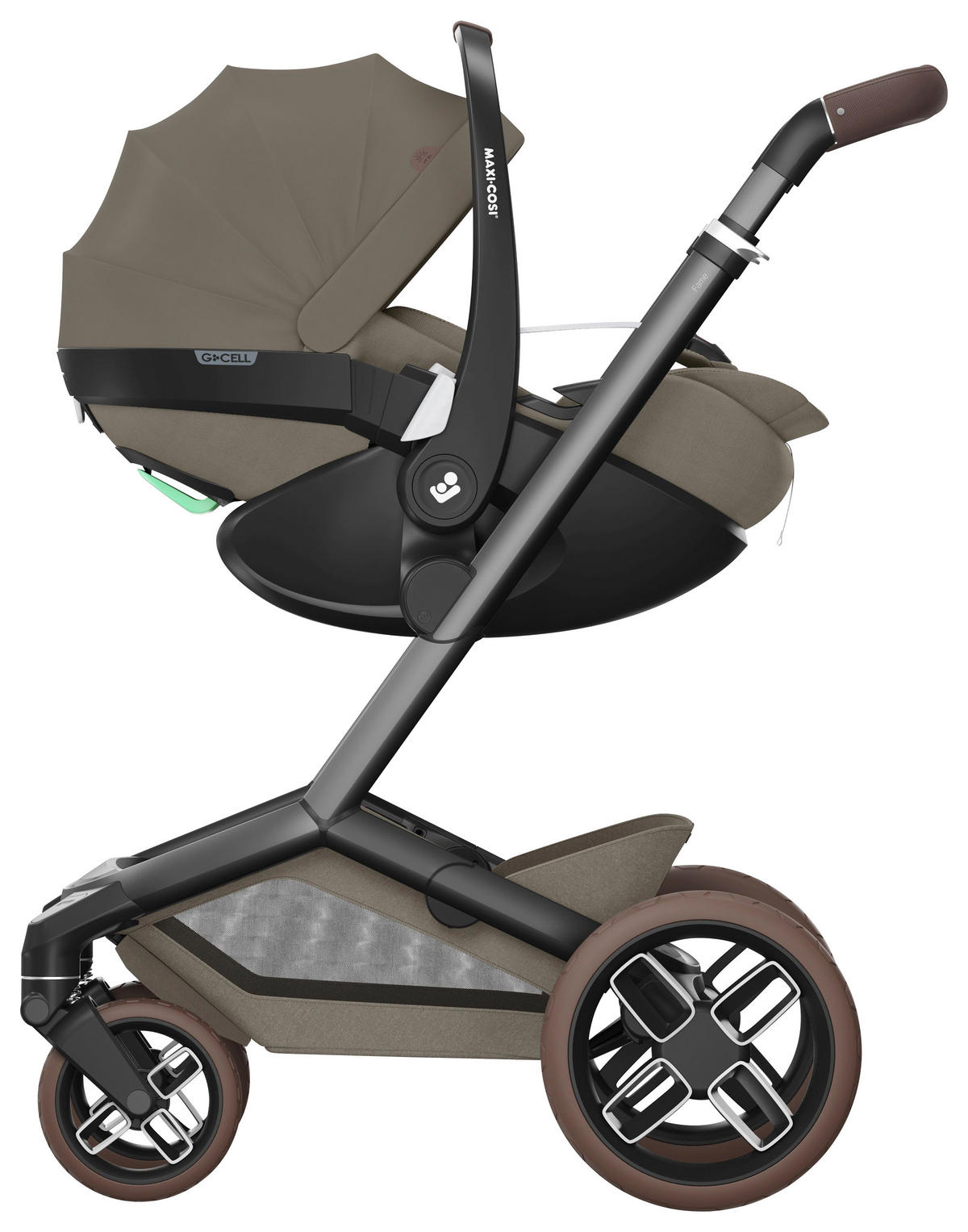 KINDERWAGEN Fame  - Graubraun/Graphitfarben, Basics, Kunststoff/Textil (61.5/110/95,5cm) - Maxi-Cosi