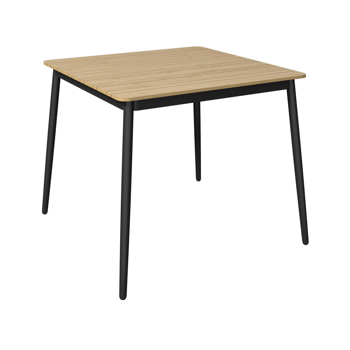 GARTENTISCH Metall, Kunststoff Anthrazit, Naturfarben quadratisch  - Anthrazit/Naturfarben, MODERN, Kunststoff/Metall (90/90/74cm) - Ambia Garden