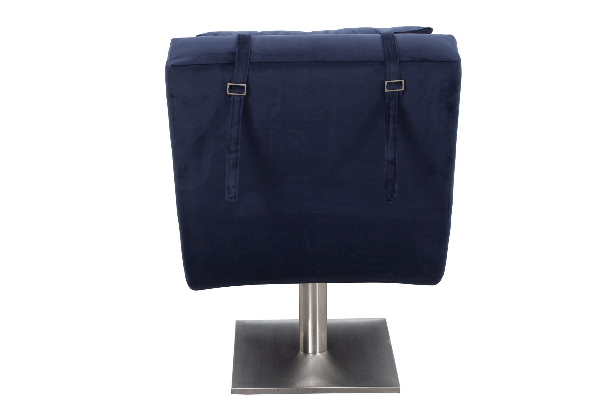 RELAXLIEGE in Samt Blau  - Blau/Silberfarben, MODERN, Textil/Metall (60/82/170cm) - Livetastic