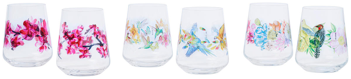 GLÄSERSET Sommerrausch Allround 2-teilig  - Transparent/Multicolor, Trend, Glas (9,2/11,0cm) - Ritzenhoff