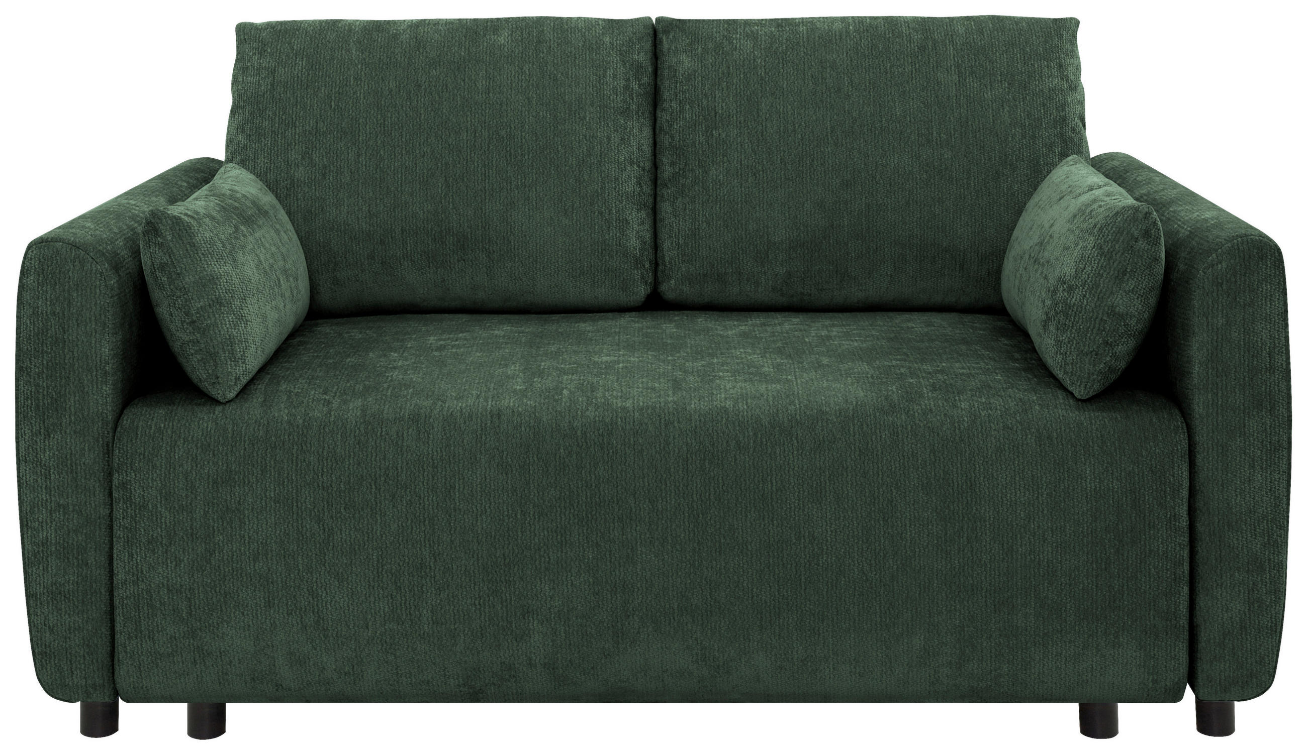 SCHLAFSOFA Chenille Waldgrün  - Waldgrün/Schwarz, KONVENTIONELL, Kunststoff/Textil (161/90/108cm) - Carryhome