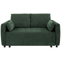 SCHLAFSOFA  in Chenille Waldgrün  - Waldgrün/Schwarz, KONVENTIONELL, Kunststoff/Textil (161/90/108cm) - Carryhome