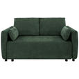 SCHLAFSOFA  in Chenille Waldgrün  - Waldgrün/Schwarz, KONVENTIONELL, Kunststoff/Textil (161/90/108cm) - Carryhome
