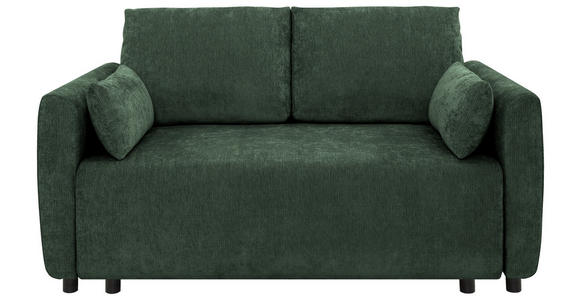 SCHLAFSOFA  in Chenille Waldgrün  - Waldgrün/Schwarz, KONVENTIONELL, Kunststoff/Textil (161/90/108cm) - Carryhome
