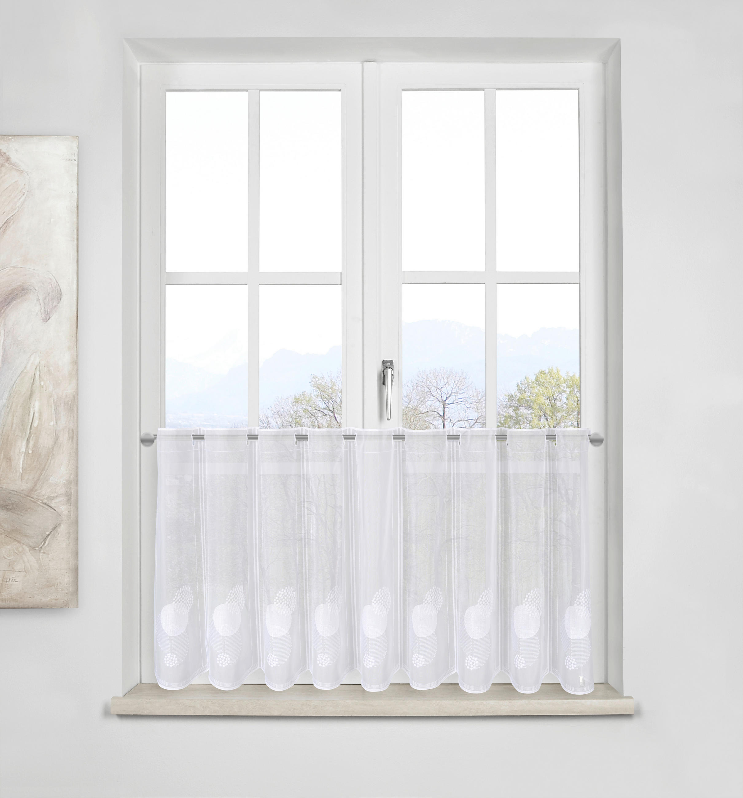 KURZGARDINE    140/50 cm  - Weiß, Design, Textil (140/50cm) - Esposa