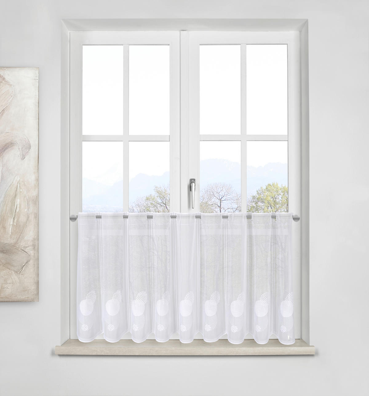 KURZGARDINE    140/50 cm  - Weiß, Design, Textil (140/50cm) - Esposa