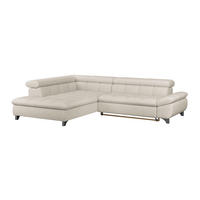 ECKSOFA Beige Chenille  - Chromfarben/Beige, KONVENTIONELL, Textil/Metall (234/312cm) - Livetastic