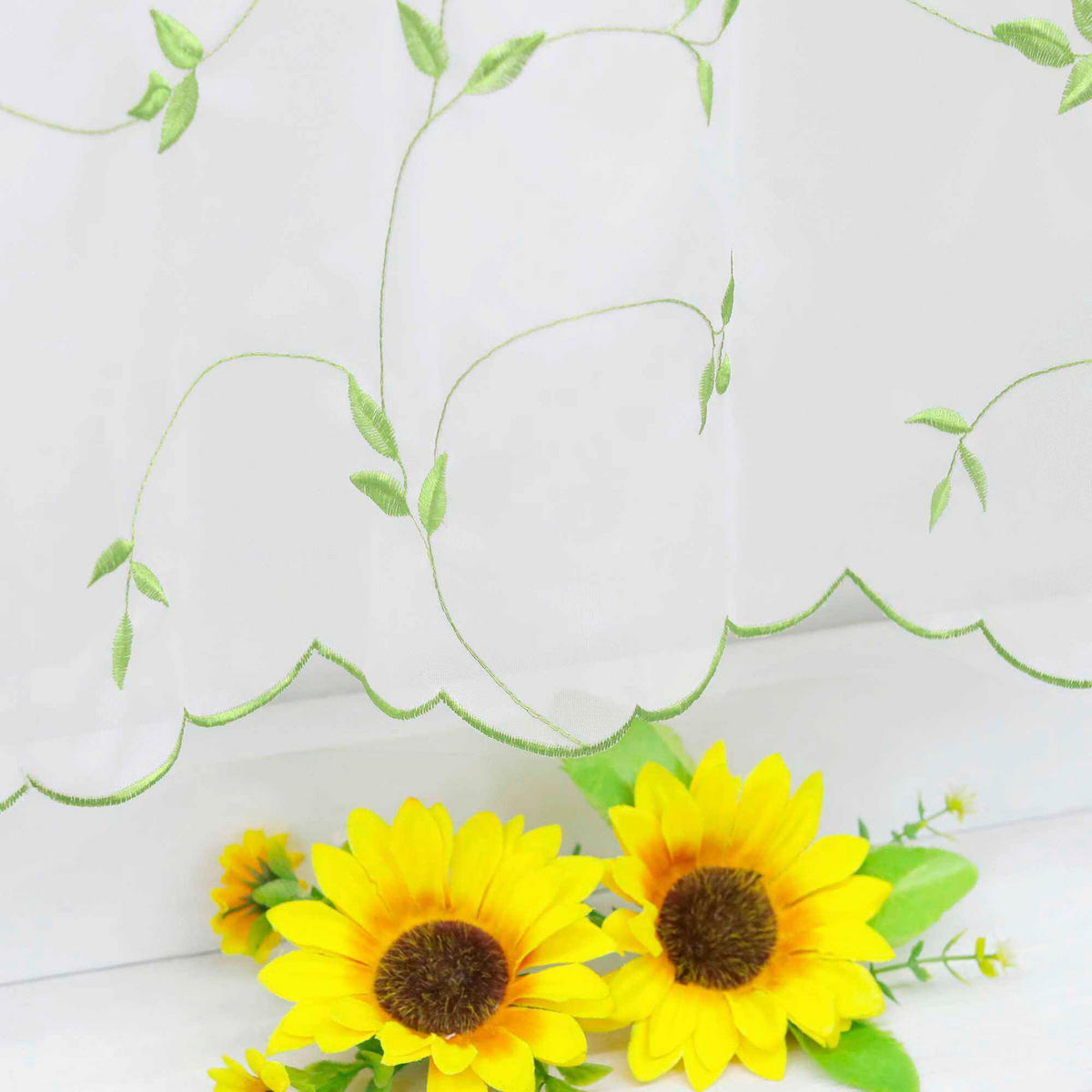 KURZGARDINE   120/45 cm   - Weiß Hochglanz, Basics, Textil (120/45cm) - Joyswahl