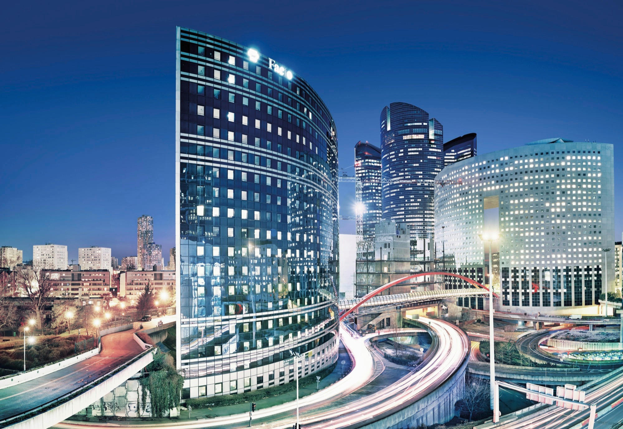 Komar Fototapete La Defense Blau, Mehrfarbig 368x254 cm