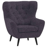SESSEL in Flachgewebe Blau  - Blau/Anthrazit, Design, Holz/Textil (87/101/95cm) - Stylife