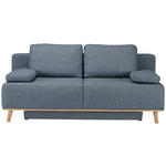 BOXSPRINGSOFA Carla in Blau, Grau  - Blau/Grau, Design, Holz/Textil (203/97/107cm) - Dieter Knoll