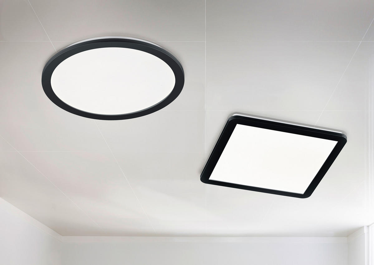 LED-DECKENLEUCHTE  40/3 cm    - Weiss/Schwarz, Design, Kunststoff (40/3cm) - Trio Leuchten