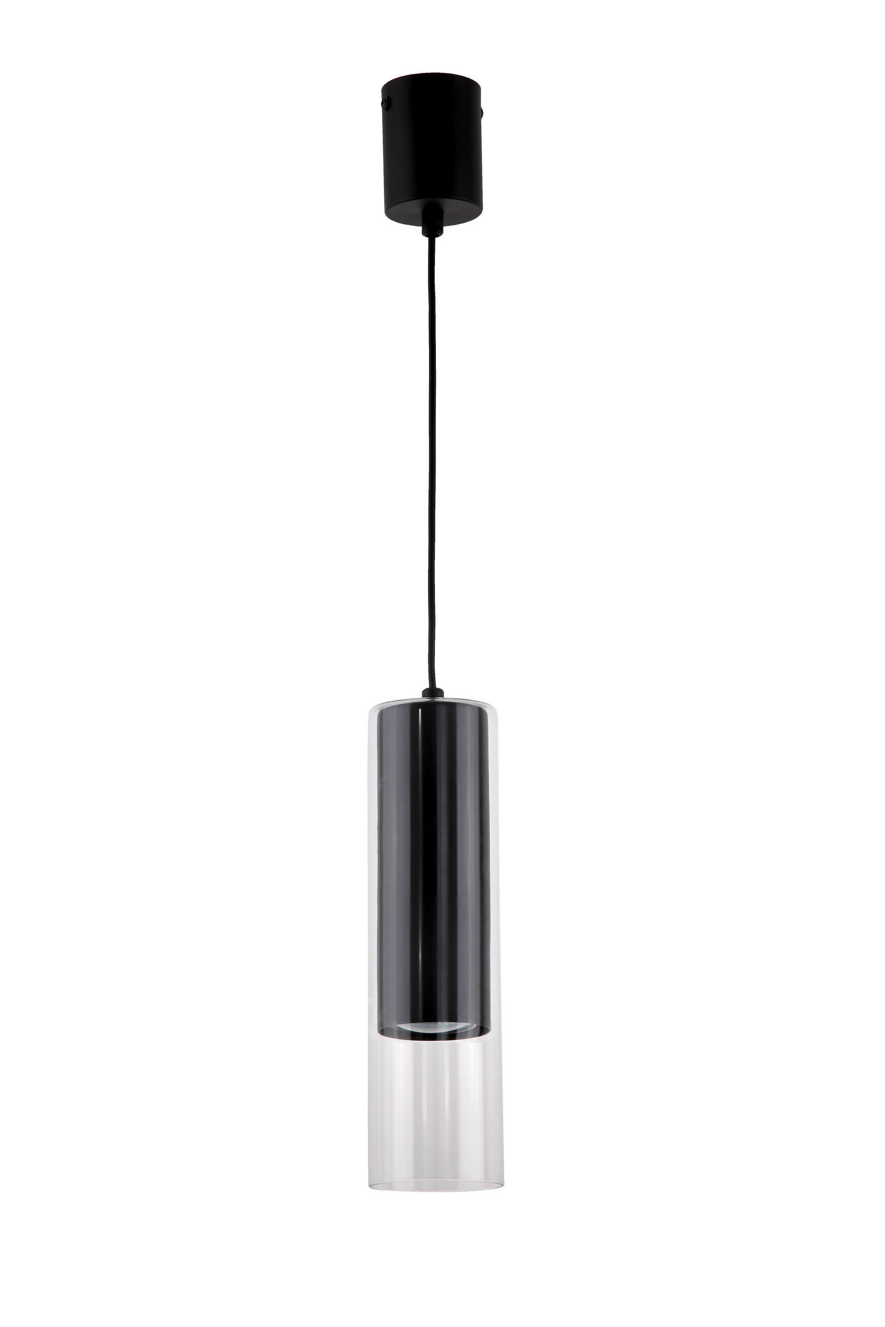 HÄNGELEUCHTE    - Schwarz, Basics, Glas (150/7/7cm)