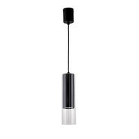 HÄNGELEUCHTE    - Schwarz, Basics, Glas (150/7/7cm)