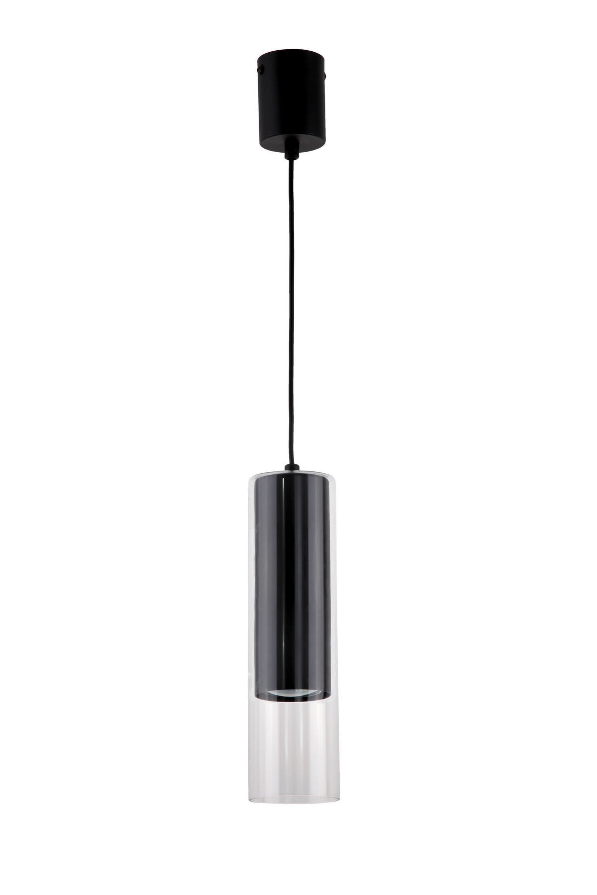 HÄNGELEUCHTE    - Schwarz, Basics, Glas (150/7/7cm)