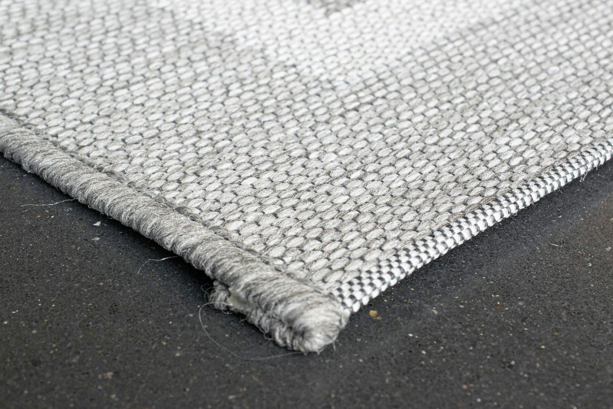 OUTDOORTEPPICH 140/200 cm Amalfi Grau, Silberfarben, Hellgrau  - Silberfarben/Hellgrau, KONVENTIONELL, Textil (140/200cm) - Novel