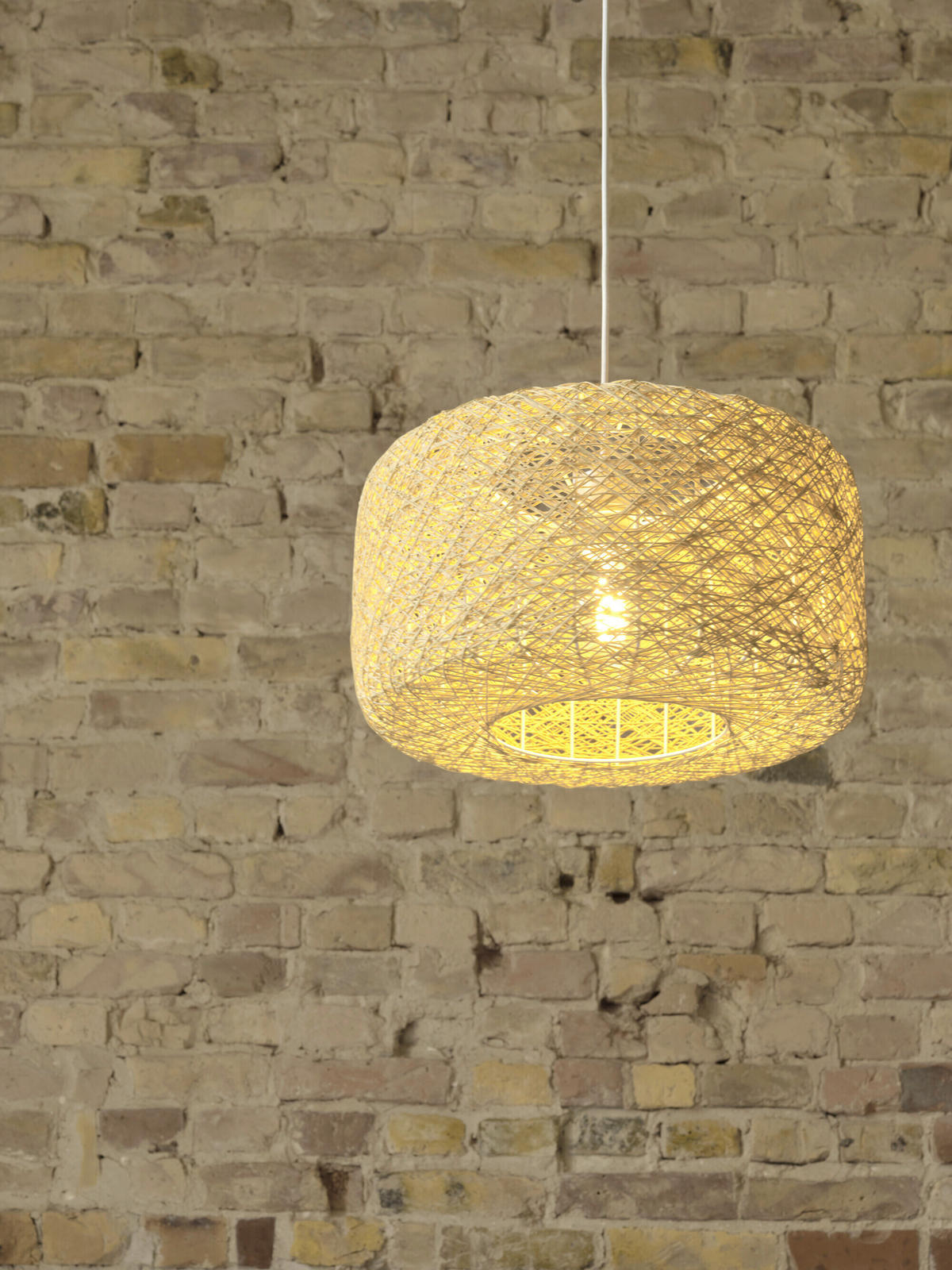 HÄNGELEUCHTE 40/150 cm  - Beige, Natur, Papier/Metall (40/150cm) - Osram