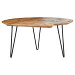 COUCHTISCH in Holz 90/90/44 cm  - Schwarz/Braun, MODERN, Holz/Metall (90/90/44cm) - Landscape