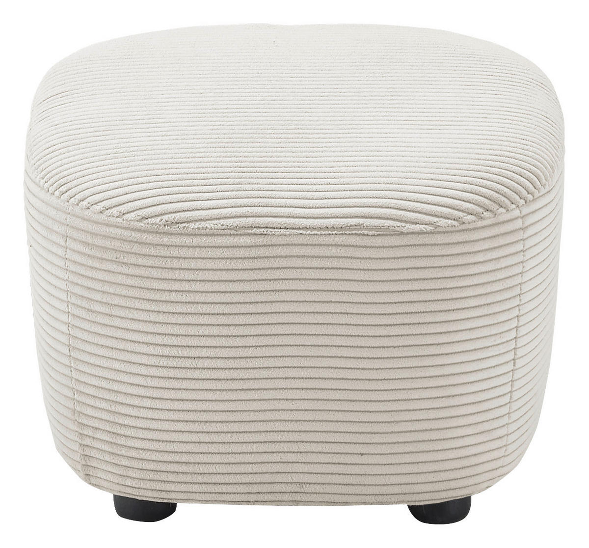 HOCKER Cord Creme  - Creme/Schwarz, Design, Kunststoff/Textil (54/41/57cm) - SetOne by Musterring